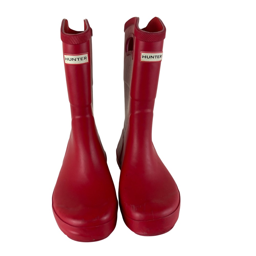 Hunter for Target Rain Boots Boys Girls Sz 3 Red Pull On Tall‎ Waterproof
